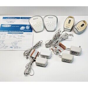 2 Set Lot Graco PD160487 Digital Baby Monitors Parent Nursery Units 4 AC Adapter